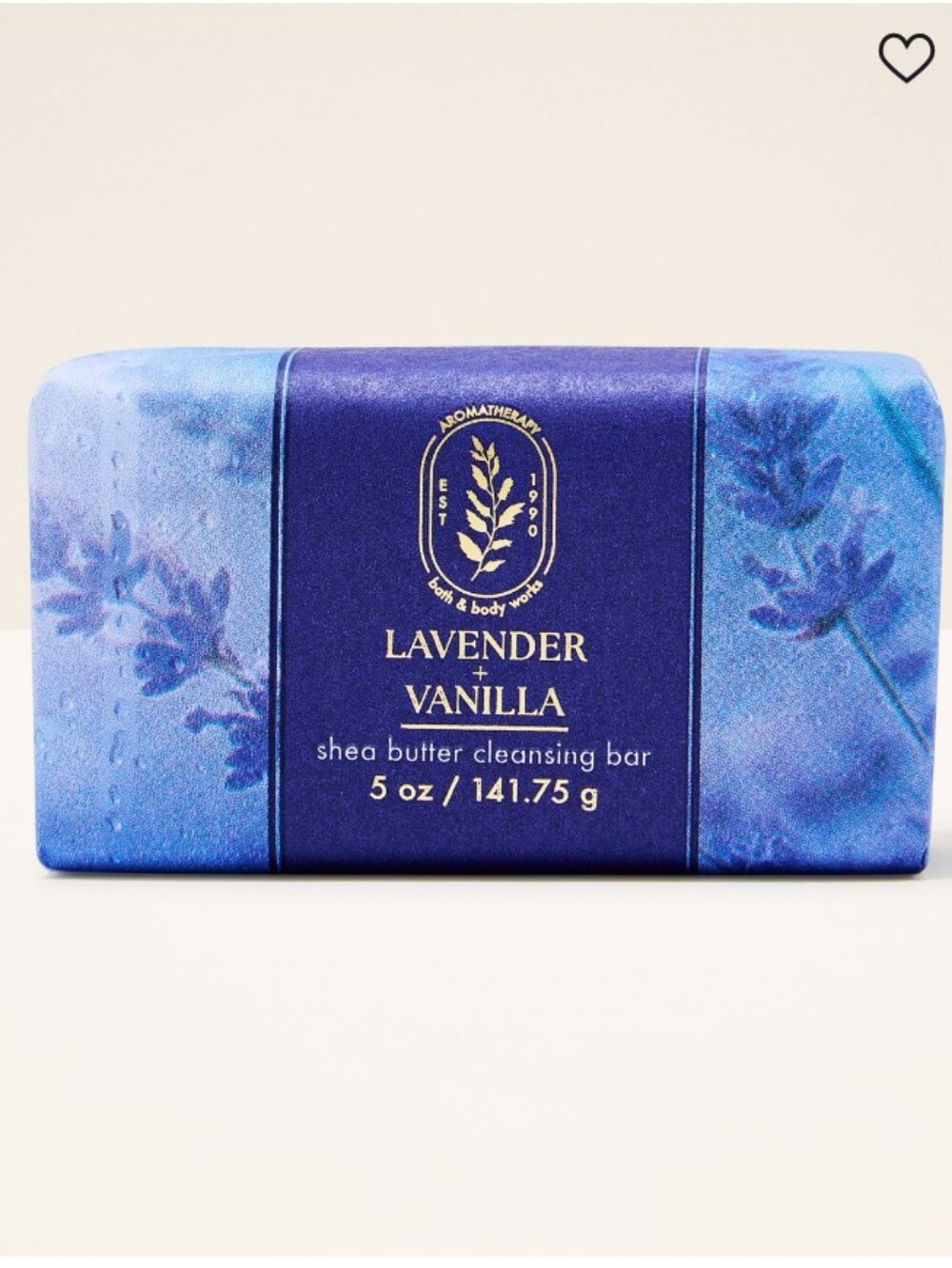 Aromatherapy Lavender + Vanilla Shea Butter Cleansing Bar - Blue & Purple